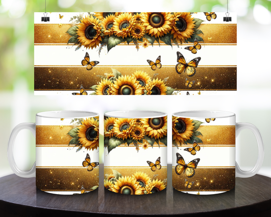 Golden Sunflower Bliss Mug