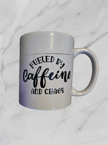 Fueled by Caffeine & Chaos Mug – Imperfect